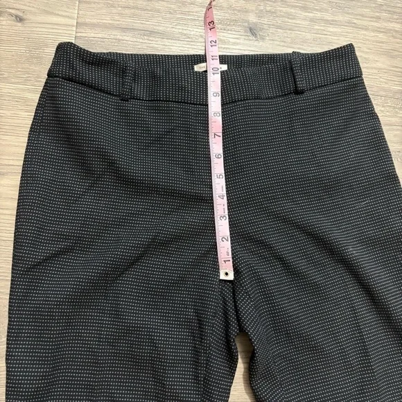 Anne Klein The Director Pants Sz 4 Black White Dotted Stretch Straight Leg - Picture 4 of 8